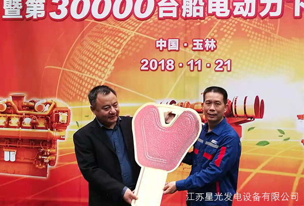 华润2公司和玉柴集团1500KW燃气发动机首次移交